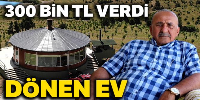 Dağ başında 360 derece dönen ev