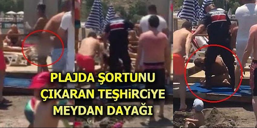 Plajda çıplak adam paniği!