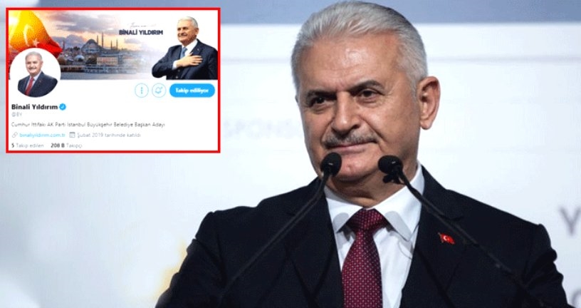 Binali Yıldırım Twitter'da bio'sunu değiştirdi
