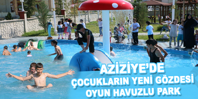 Aziziye’de çocukların yeni gözdesi oyun havuzlu park