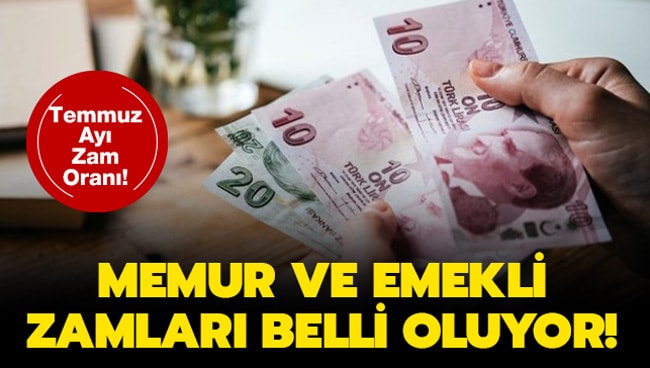 Memur ve emeklinin enflasyon zamları belli oluyor