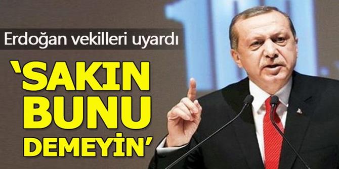 Erdoğan'dan milletvekillerine yeni parti uyarısı