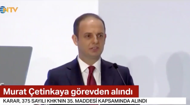 Merkez Bankası Başkanı Murat Çetinkaya görevden alındı