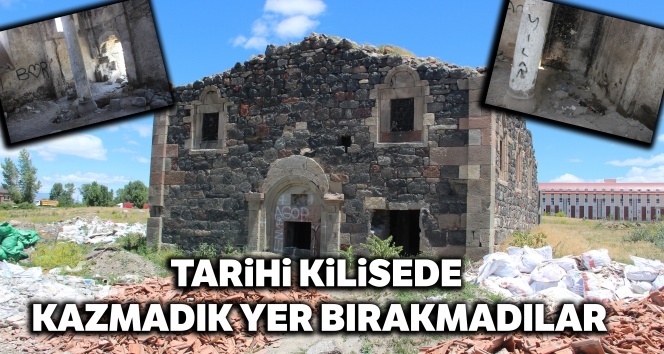 Defineciler tarihi kilisede kazmadık yer bırakmadı