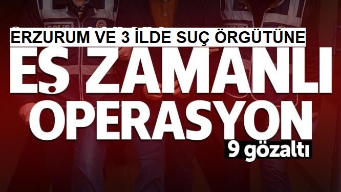 4 ilde eş zamanlı operasyon: 9 gözaltı