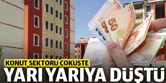 Konut satışları yıllık yüzde 48,6 azaldı