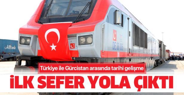 Türkiye ile Gürcistan arasındaki ilk ihracat treni Erzurum'dan hareket etti
