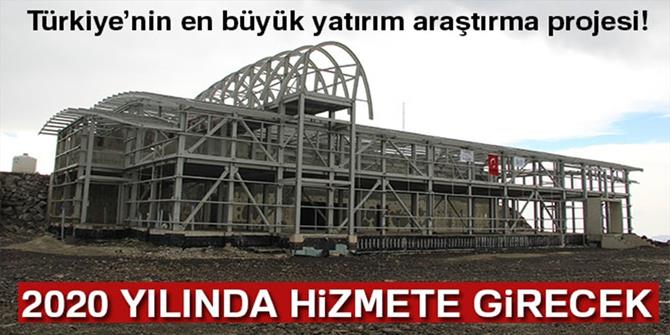 Türkiye’nin en büyük gözlemevi Erzurum’da yükselmeye devam ediyor