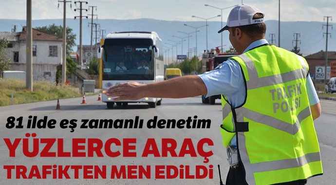 422 araç trafikten men edildi