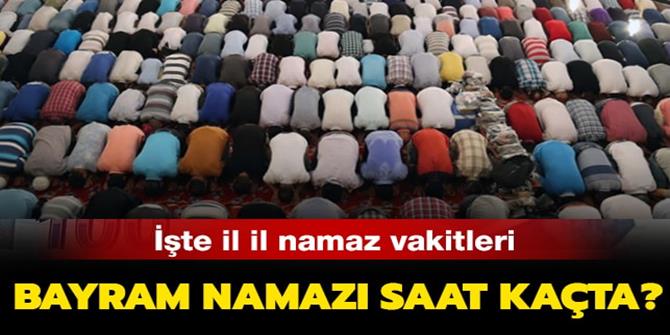 Bayram namazı saatleri