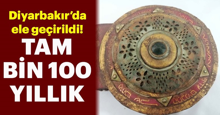 Diyarbakır'da altın yazmalı tarihi kitap ele geçirildi