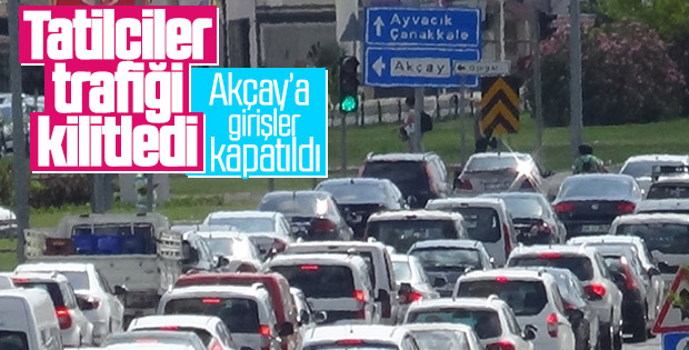 Akçay araç girişlerine kapatıldı!