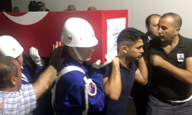 Şehit Güntekin'in cenazesi Erzurum'da