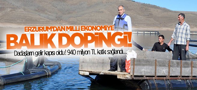 Erzurum’dan milli ekonomiye balık dopingi