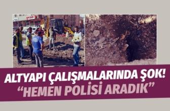 Erzurum'da altyapı çalışmalarında insan kemikleri bulundu