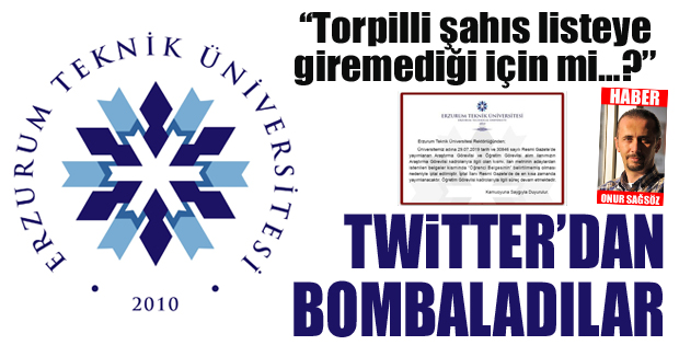 Twitter'dan bombaladılar..