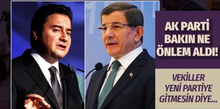 AK Parti'den Ali Babacan ve Ahmet Davutoğlu için yeni önlem!