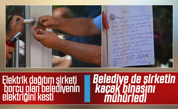 Belediye, dağıtım şirketinin binasını mühürledi