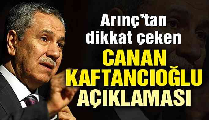 Arınç'tan dikkat çeken sözler