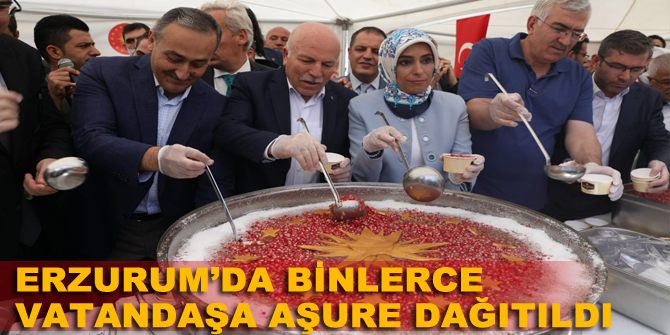 Erzurum’da binlerce vatandaşa aşure dağıtıldı