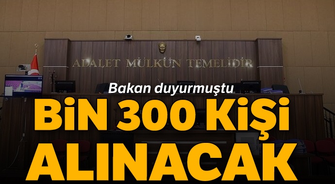 Bin 300 hakim ve savcı adayı alınacak