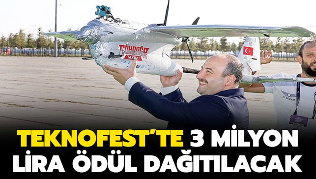 TEKNOFEST'te 3 milyon lira ödül dağıtılacak