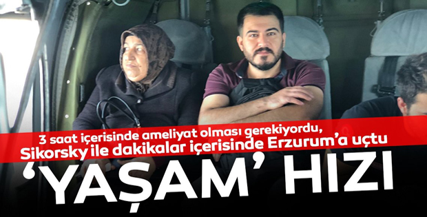 Polis Helikopteri yaşama uçurdu