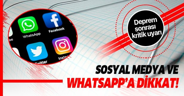 İstanbul'daki depremin ardından 'sosyal medya' uyarısı