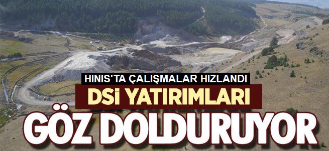 Hınıs Başköy Barajında çalışmalar devam ediyor...