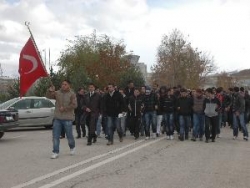 Erzurum'da öğrencilerden protesto