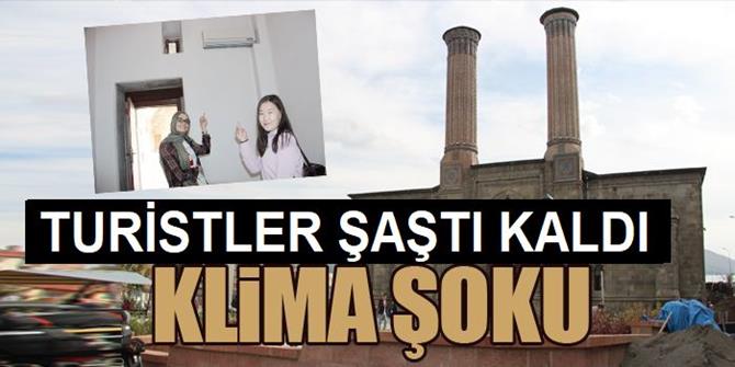 Erzurum'da tarihi medrese içerisinde klima