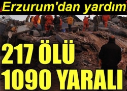 Erzurum'dan yardım yağdı!