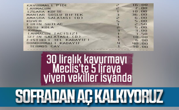 Milletvekilleri Meclis'teki yemeklerden şikayetçi