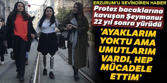 Protez bacaklarıyla hayallerine kavuştu