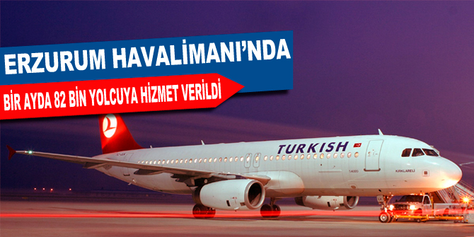 Erzurum Havalimanı’nda Eylül Ayında 82 bin 51 yolcuya hizmet verildi