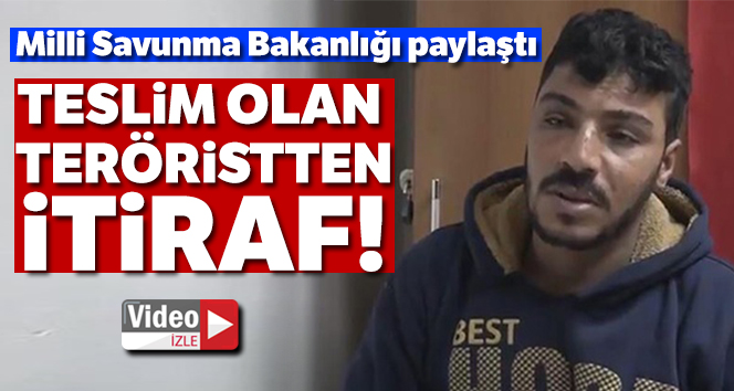 MSB teslim olan teröristin görüntülerini paylaştı!