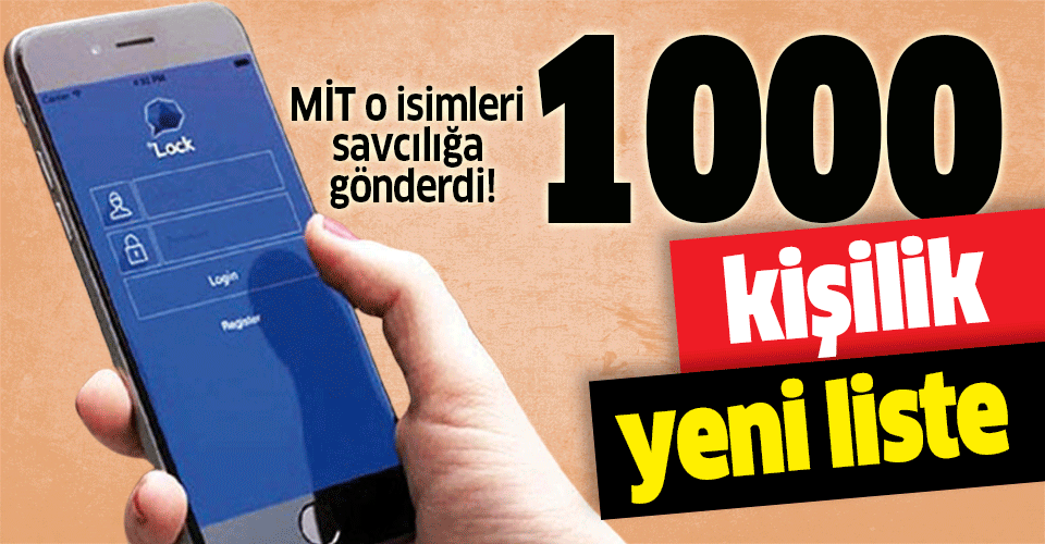 1000 kişilik yeni liste.