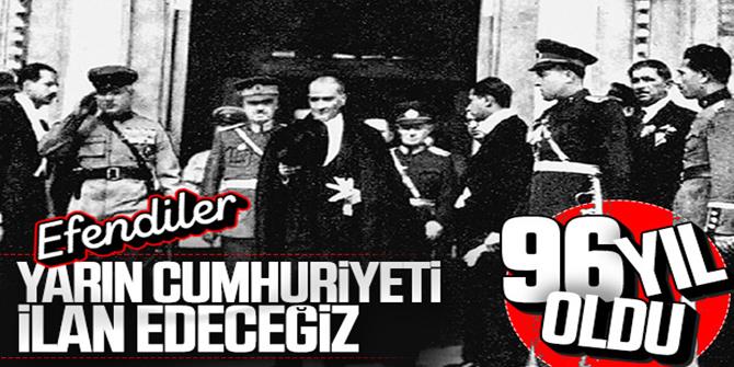 Türkiye Cumhuriyeti 96 yaşında