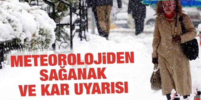 Doğu Anadolu'da sağanak ve kar yağışı uyarısı