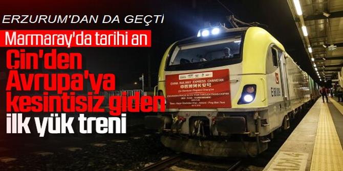 Çin'den gelen yük treni, Marmaray ile Avrupa'ya geçti