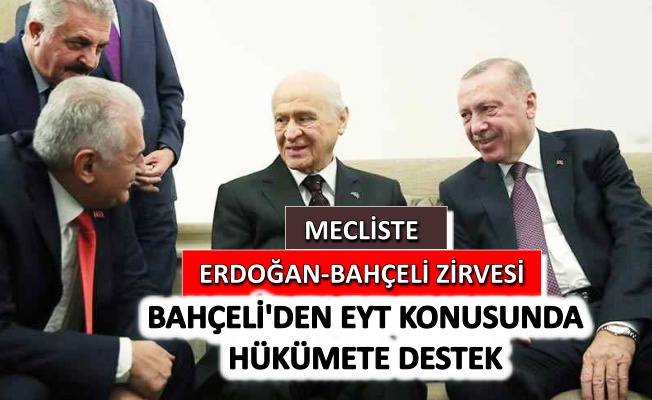 Meclis'te Erdoğan-Bahçeli zirvesi