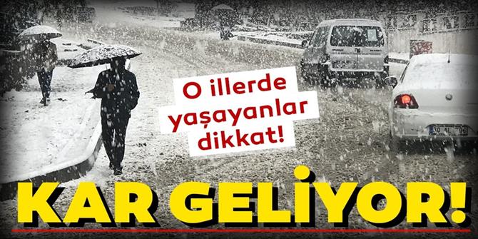 Meteoroloji'den 6 il için kar yağışı uyarısı!