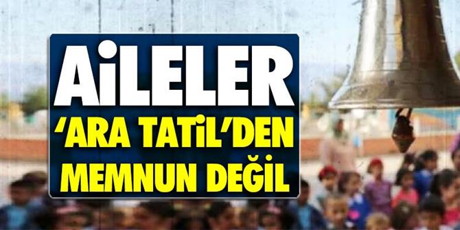 Ara tatil aileleri tamamen şaşırttı!