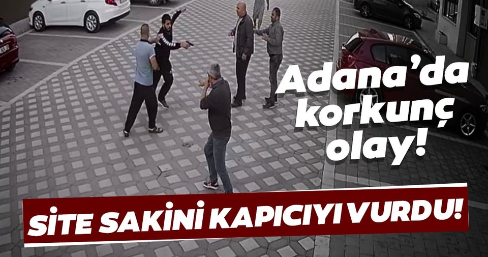 Adana'da site sakini kapıcıyı silahla vurdu!