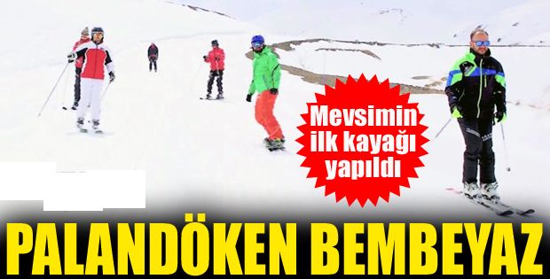 Palandöken'de mevsimin ilk kayağı yapıldı