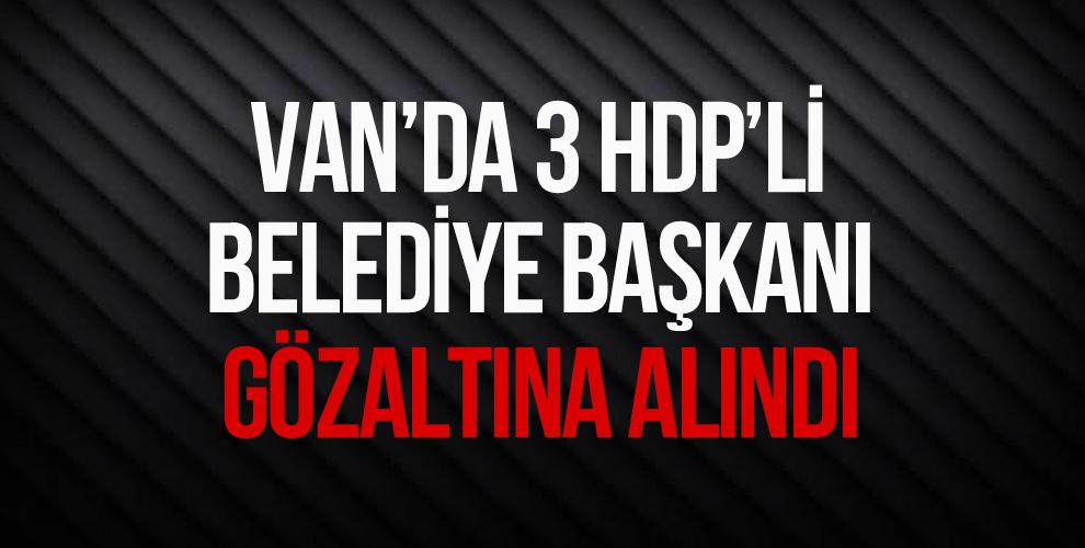 HDP'li 3 belediye başkanı gözaltına alındı