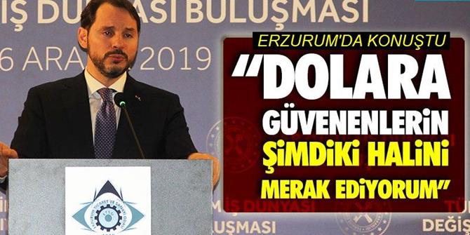 Berat Albayrak: "Dolara güvenenlerin şimdiki halini merak ediyorum"