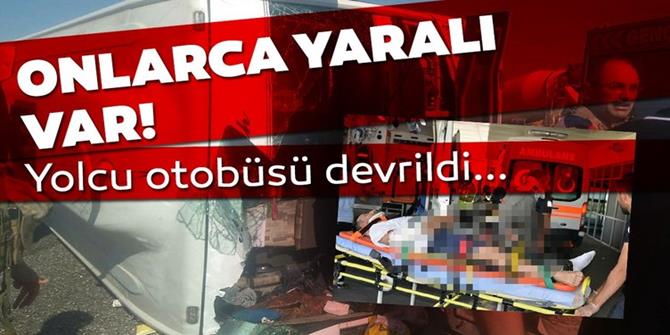 Erzincan- Erzurum kara yolunda otobüs kazası: Çok sayıda yaralı var