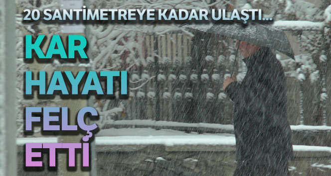 Erzurum ve Ağrı kar yağışı nedeniyle beyaza büründü