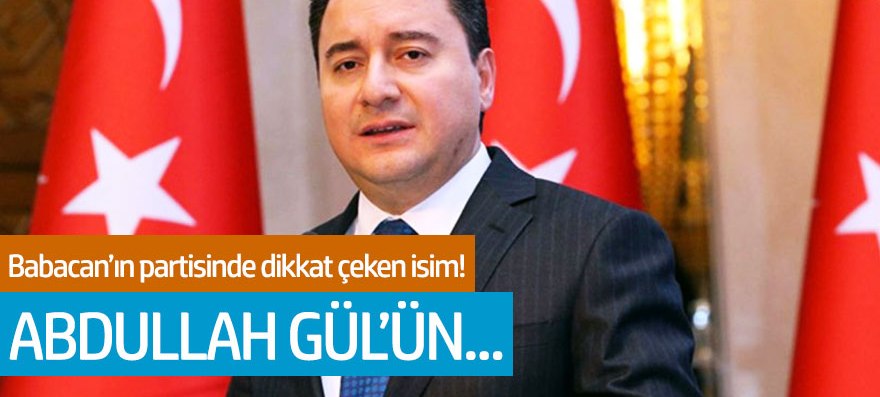 Ali Babacan'ın partisinde dikkat çeken isim!